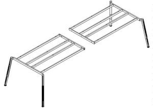 Wholesale 4 seater workstation steel frame ,#939C from china suppliers