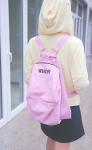 Direct foreign trade embroidery letter backpack academic style shoulder bag