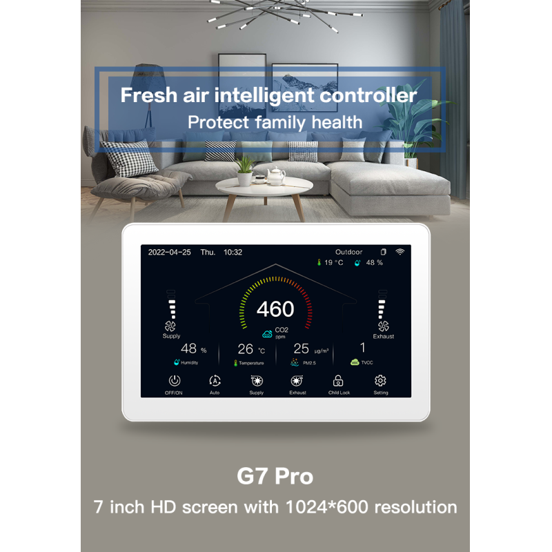 Fresh Air Ventilation Smart HVAC Controller With Eco Mode Reduced Energy Consumption
