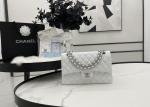 Ball Caviar Womens Chain Bag Calf Skin Inside Suede 25cm Length