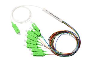 Wholesale 1x8 Fiber Optic PLC Splitter Mini Steel Tube Type 0.9mm from china suppliers