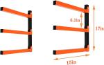 Carbon Steel Wall Mount Wood Organizer and Lumber Storage Metal Rack with 3