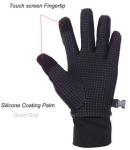Black Outdoor Sport Gloves Camping Driving Touch Screen Warm Lining