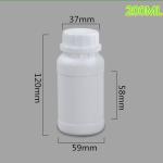 250ml White Biodegradable HDPE Fluorinated Plastic Bottles For Pharmacy Pill