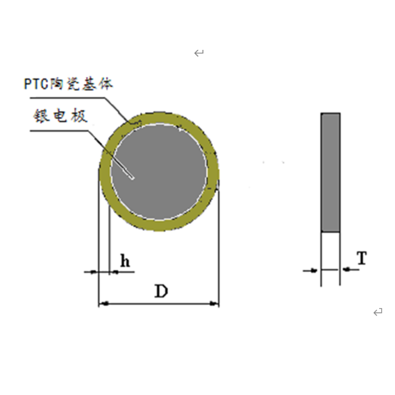 MZ4P5S2030-352SV270 70C 270V PTC Thermistor For Heating 20*3mm 3500OHM Electric Vehicle Diesel Vehicle Batter
