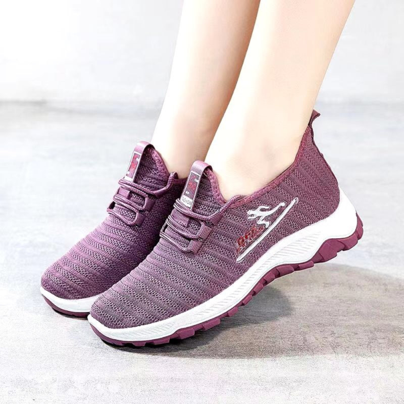 daily Ladies Flyknit Sport Shoes breathable Knitted Upper Sports Shoes