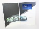 Promotional Video In Print Brochure with LCD sound modules , rechargeable