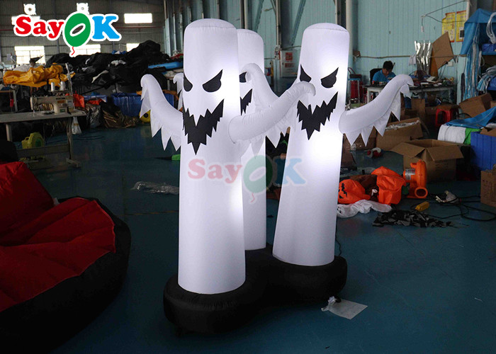 4.9Ft Inflatable Halloween Decorations 3 Ghosts Model Halloween Decor With LED Light