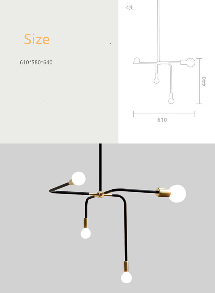 Nordic Simple Restaurant Glass Chandelier Creative Dinning Room Beaubien Chandelier(WH-MI-371)