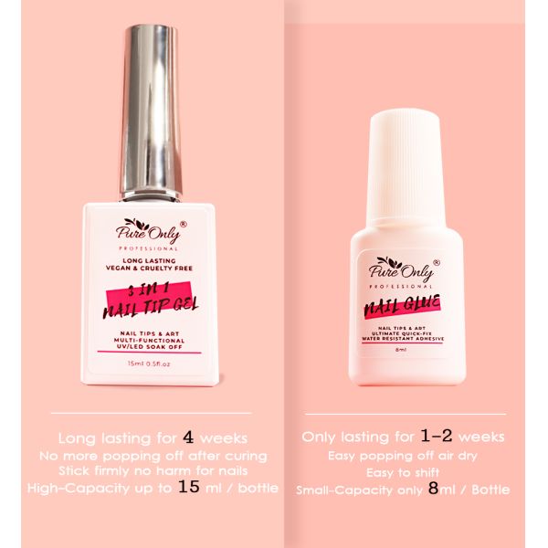 15ml Custom OEM Soft UV LED Gel X Nail Tips Full Cover Glue Soak Off Press on Nail Gel Tips with 1-