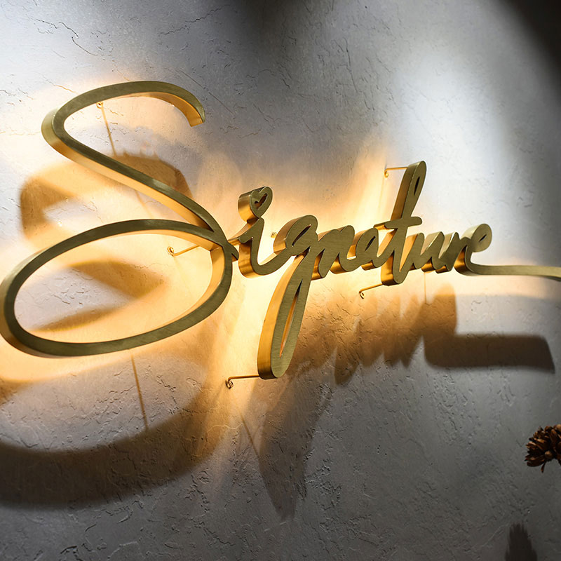 XZR led advertising letter acrylic custom logo sign wall letter led 3d custom sign office led backlit Electronic sign