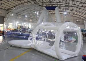 Wholesale 4m Outdoor Transparent Inflatable Camping Bubble Tent With Frame Tunnel Entrance from china suppliers