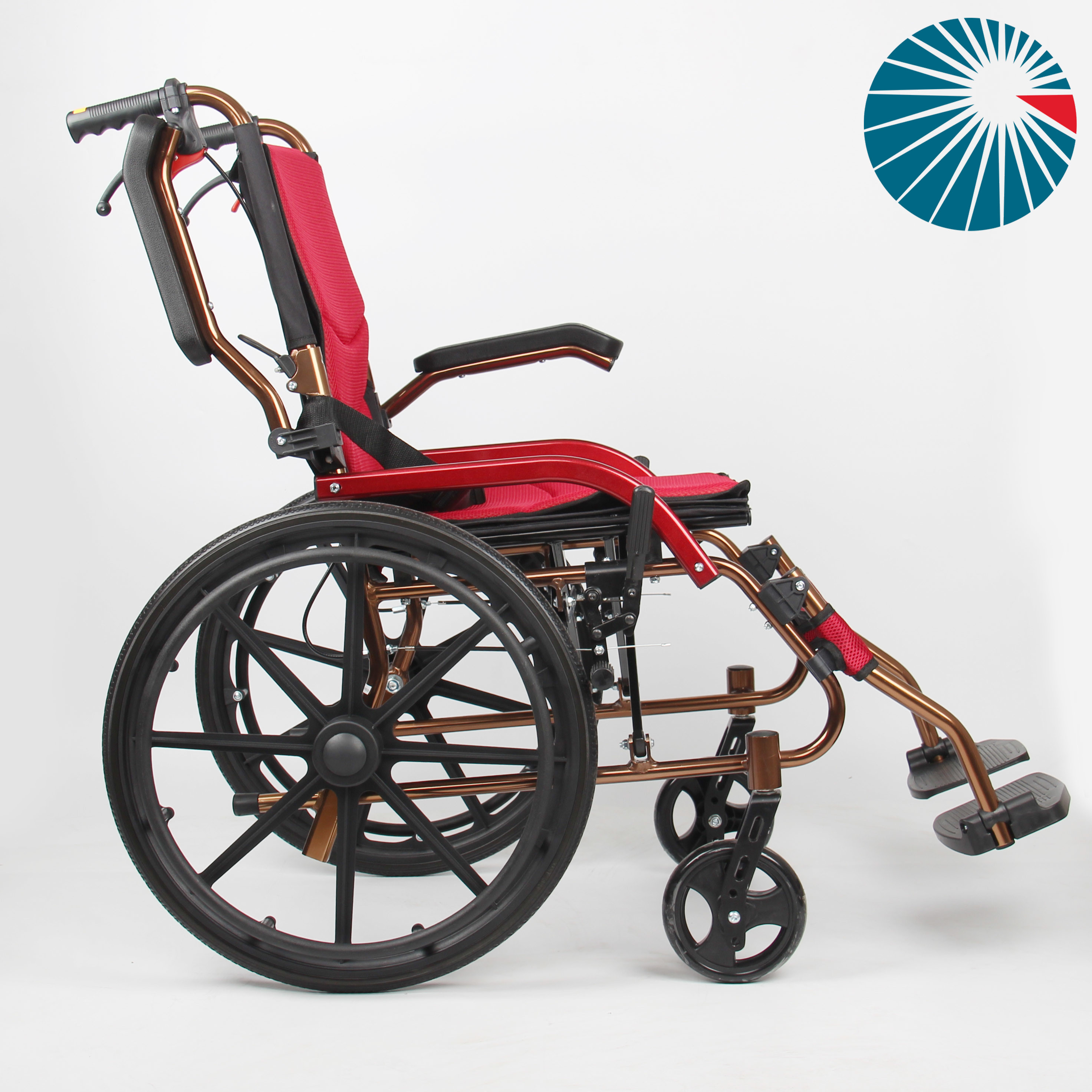 Lightweight Easy To Carry Store Aluminum Manual Wheelchair Custom Wheels Frame Colors
