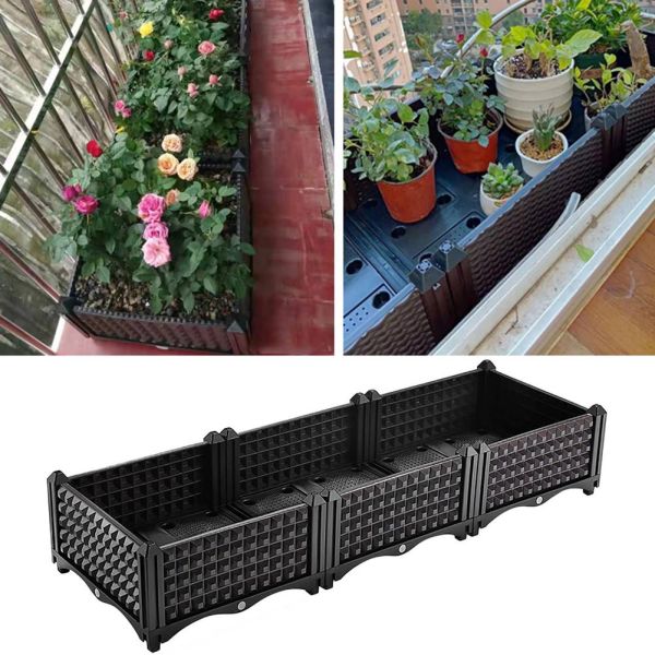 Flower Fruits Grow Plastic Planter On Wheels Multifunctional UV Resistant