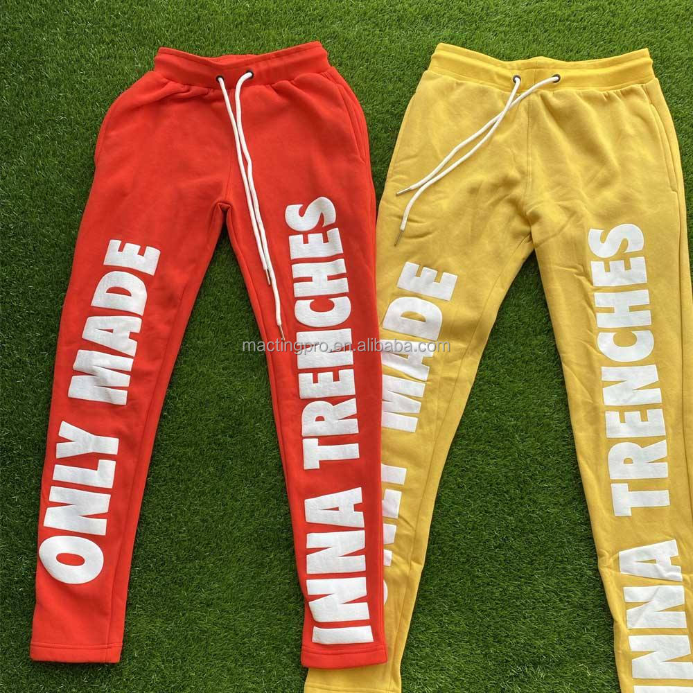 Hoodies Unisex Silk Screen Printed Tracksuit Mens Sweatshirt 3D Puff Print Hoodie Tracksuit
