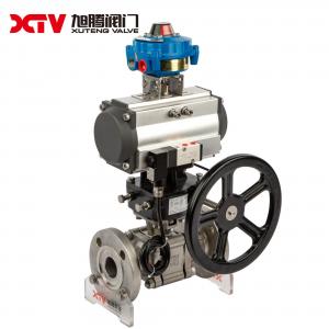 China 180.000kg 3PC Flanged Ball Valve with High Mount Pad CE APPROVED 30-day Return refunds on sale