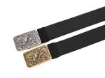 Black Businessman Buckle Nylon Belt 130cm Braided Web Belt