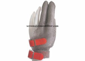 Wholesale Three Fingers 304L Butcher Stainless Steel Gloves With Hook Strap from china suppliers