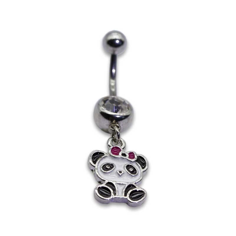 Panda Pendant Belly Button Piercings Jewelry Silver Color Plated OEM ODM