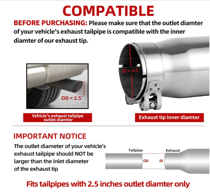 durable stainless steel exhaust pipe for vehicle use accessories para auto for universal car