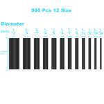 Lightweight Adhesive Heat Shrink Tubing 2:1 Ratio 900pcs Weather Resistant