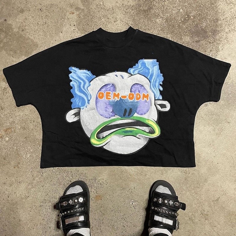 Oversized 100-300Gsm Boxy Fit Heavyweight T Shirt Drop Shoulder Vintage Cropped T-Shirt Men