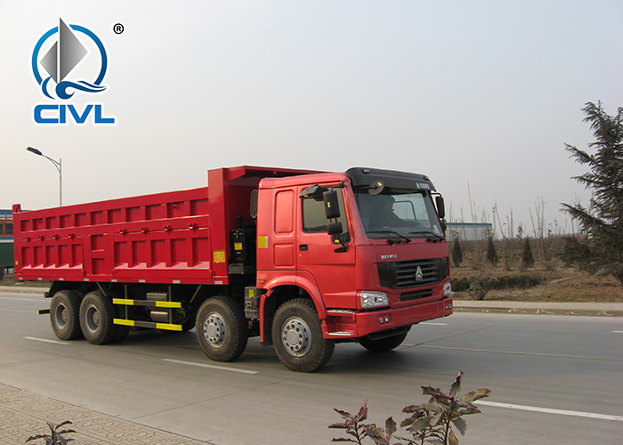 Heavy Duty 50 Ton Dump Truck Howo Sinotruk 8x4 12 Wheeler 1200R20 Tire Tipper