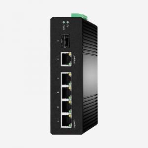 China Fanless Cooling Industrial Smart Switch Aluminum Alloy Housing With 5GE RJ45 1GE SFP on sale
