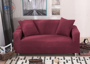 Wholesale Slipcover Recliner Sofa Covers Dark Red Protector Two Seater Loose Design from china suppliers