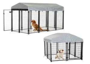 Wholesale Galvanized Double Dog Kennel Panels , Dog Run Panels Outdoor Large Size from china suppliers