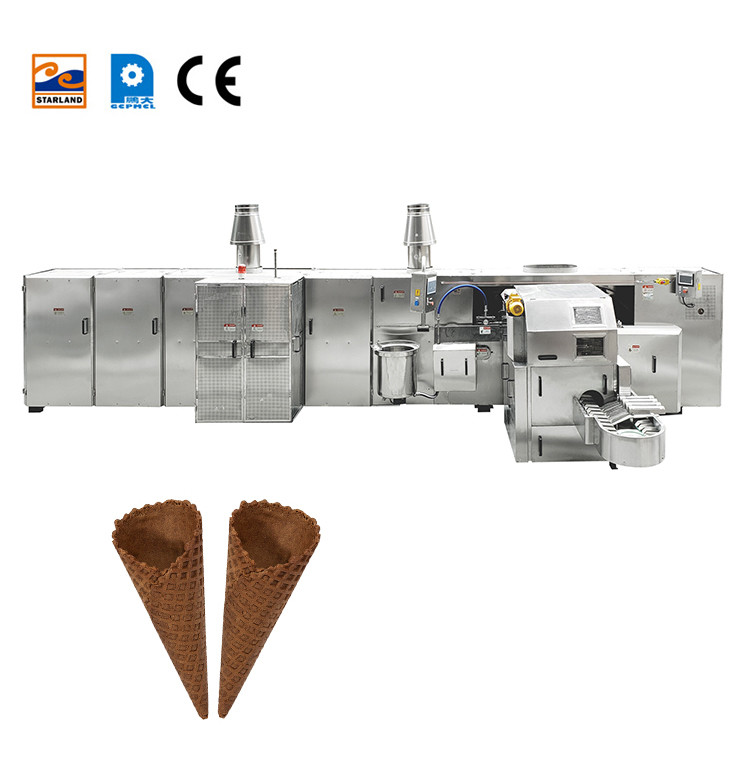 Winding System Ice Cream Waffle Cone Making Machine 10Kg / Hour 2.0hp 1.5KW