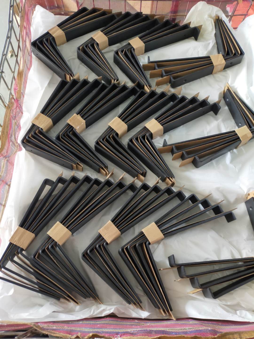Shelf Brackets Heavy Duty Frosted Black Wall Bracket with Lip for Floating Shelves Rustic Iron Metal Shelf Bracket
