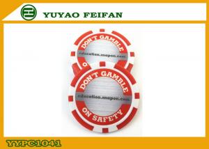 China Red / White Custom Poker Chips Customize Your Own Poker Chips on sale