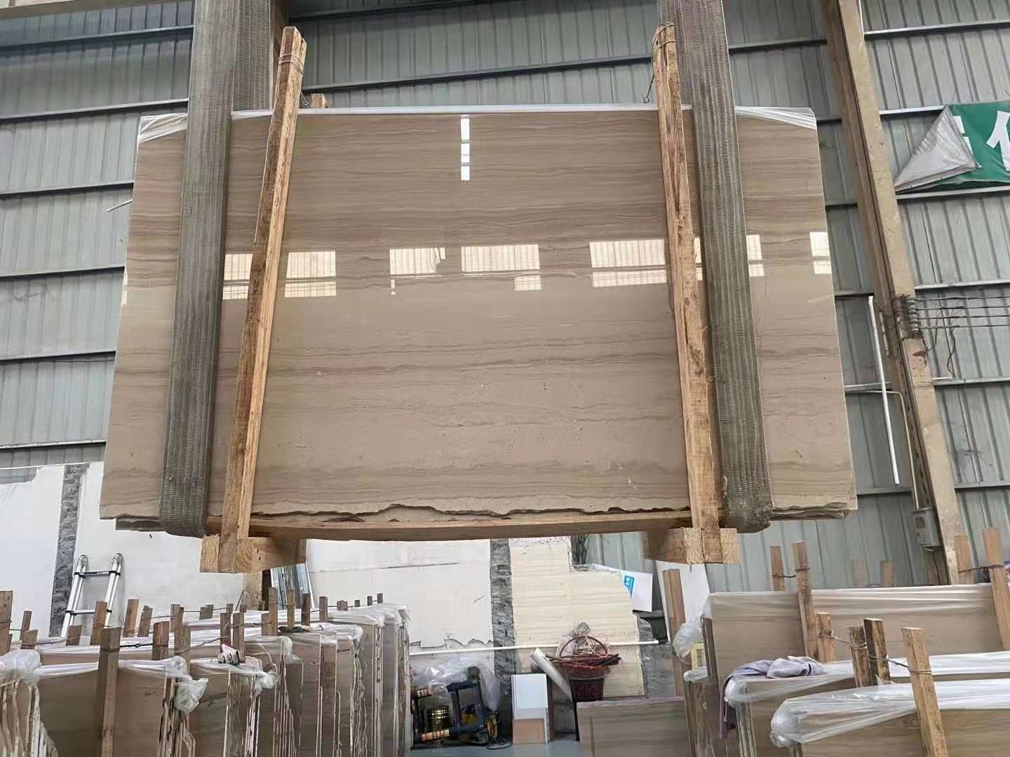 Bookmatch Yellow Mulge Earl Royal Wood Grain Marble For Stair Tiles