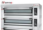 SS Commercial Bakery Kitchen Equipment Three Layer Gas Oven