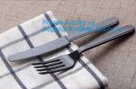 6" PS Disposable Plastic Forks Spoons Knives Western Cultery Sets in Restaurants