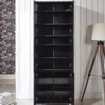 Apartment Brown Luxury 182cm 36 pairs Mirror Shoe Rack