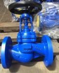 carbon steel GS-C25 PN40 DIN bellows flanged globe valve