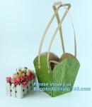 Flower Carrier Twisted Handle Rope Ribbon Tie Paper Carry Bag Shopping,Flower