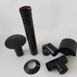 Single Wall Flue Kits Pellet Stove Chimney Black Stainless Steel SUS 316L / 304