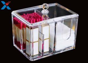 Wholesale Transparent Square Acrylic Box , Acrylic Cotton Box Lipstick Display Stand from china suppliers