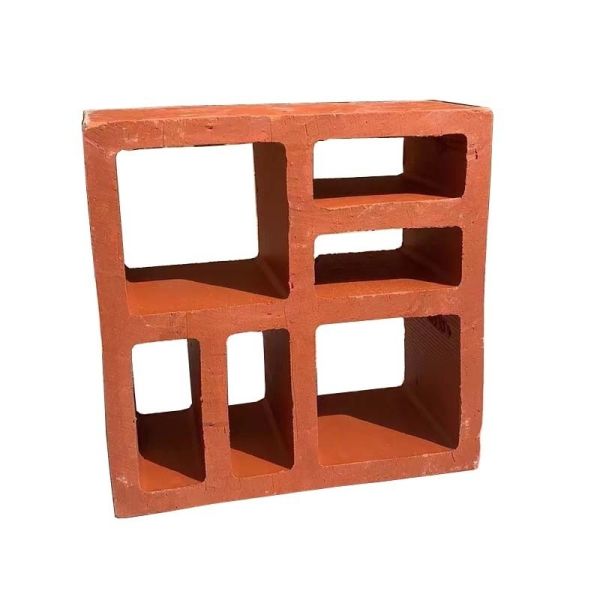 Red Clay Lattice Bricks Fence Ceramic Screen Blocks