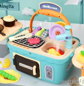 Wholesale Non Toxic Plastic Kitchen Toy Cooking Tableware Multifunction Picnic Kitchen from china suppliers
