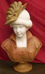 Marble bust statue