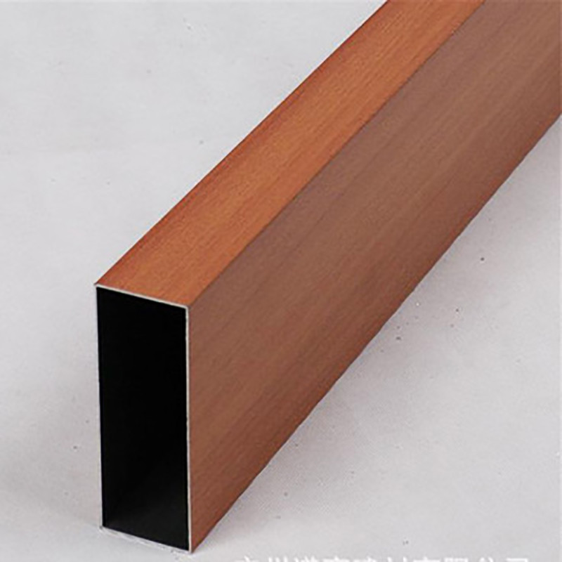 Netted Mahogany Grain Color metal Baffle Ceiling U Shaped