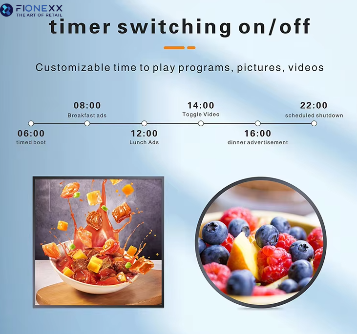 Visual Differentiation High Contrast Square LCD Display Retail Digital Signage