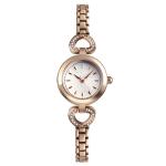 Fine Grinding Stainless Steel Quartz Wrist Watch Diamond Encrusted Dial