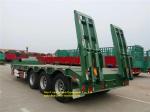 Gooseneck Heavy Duty Low Bed Semi Trailer Loading 45 - 50t For Heavy Machinery