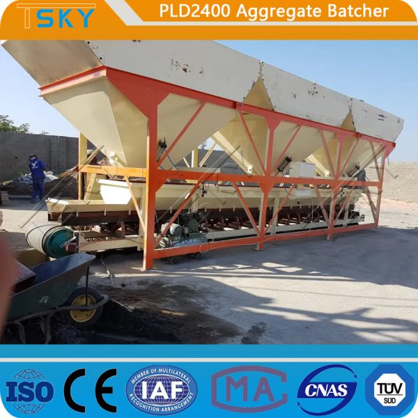 PLD2400 Aggregate Batcher 75m3/h RMC Batching Plant