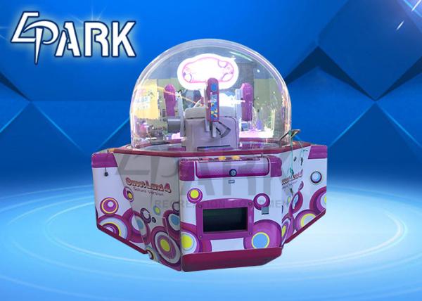 Coin Operated Kids Amusement Redemption Game Machine / Sweet Land 4 Push Candy